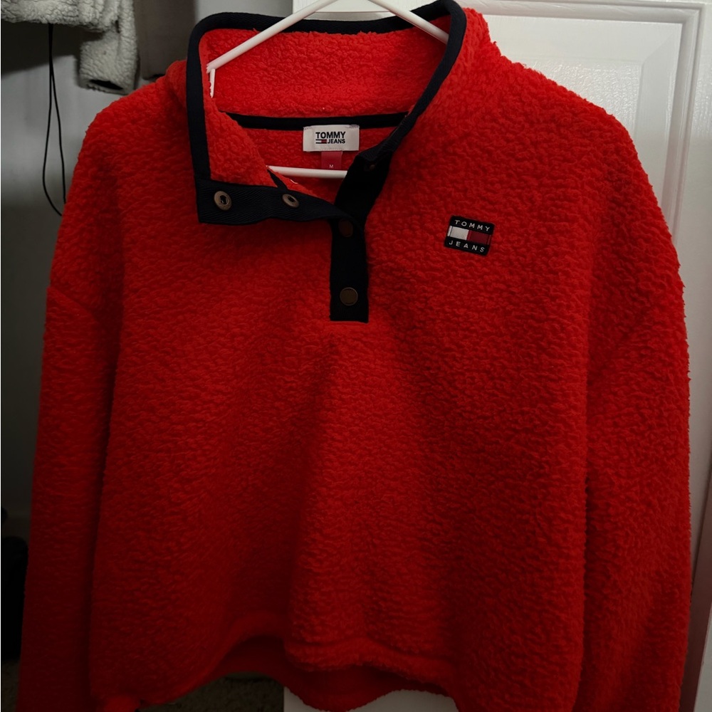 Tommy Hilfiger Red womens 1/4 zip Sweater